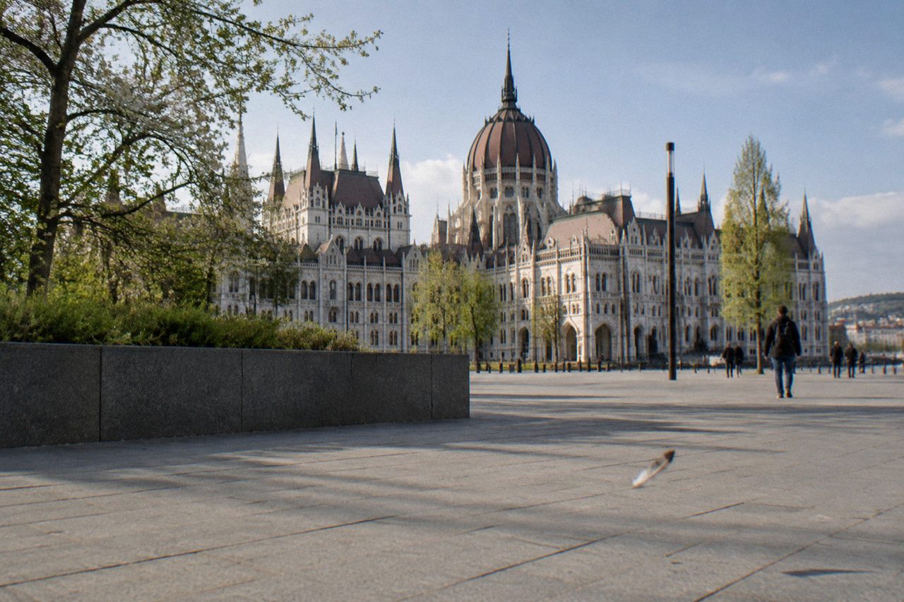 The Hungarian Parliament building seen from Kossuth Square