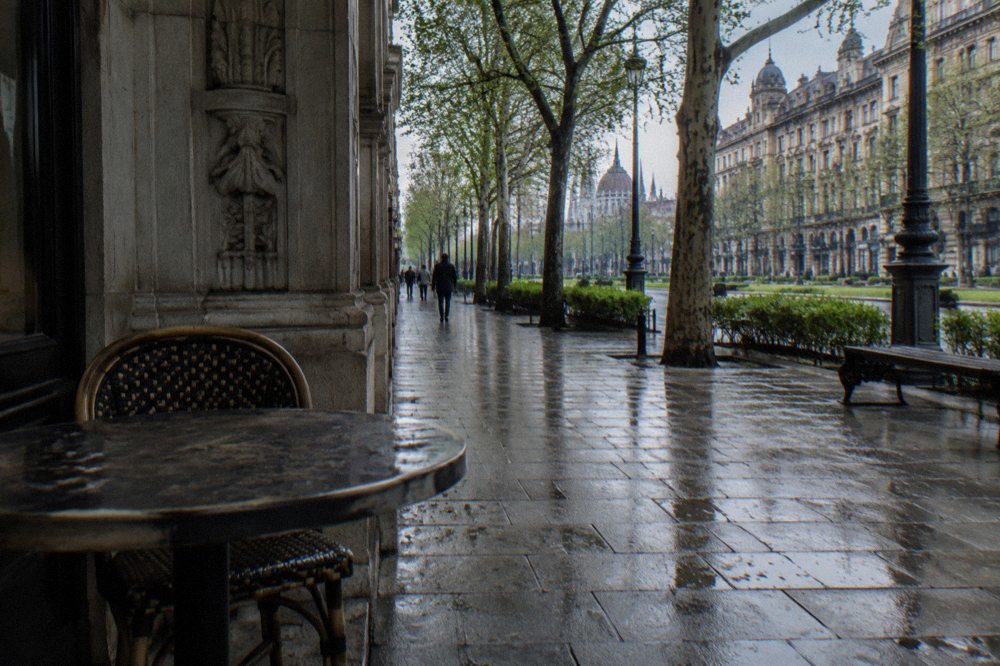 Andrássy Avenue stretching ahead with historic facades on both sides