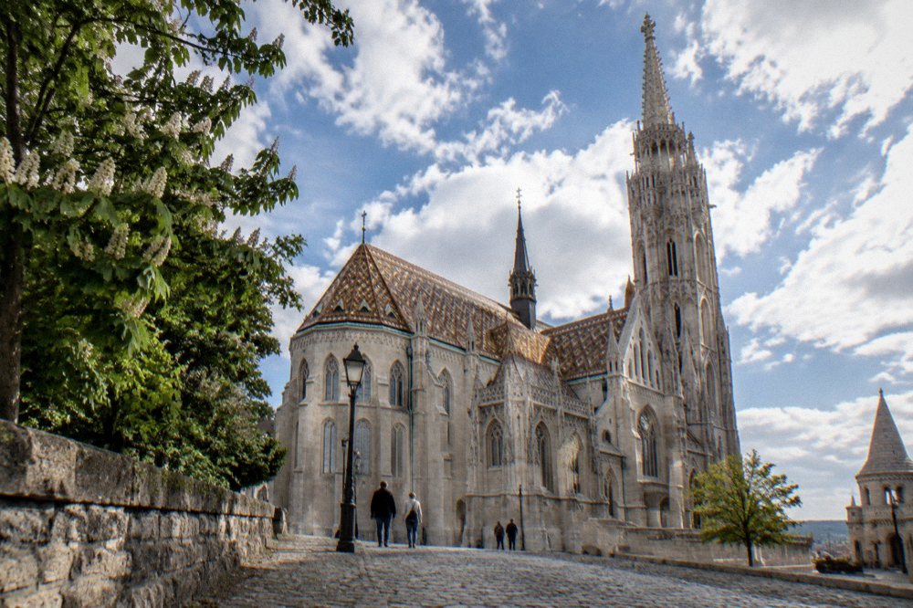Matthias Church and Castle Hill lanes in the Castle District